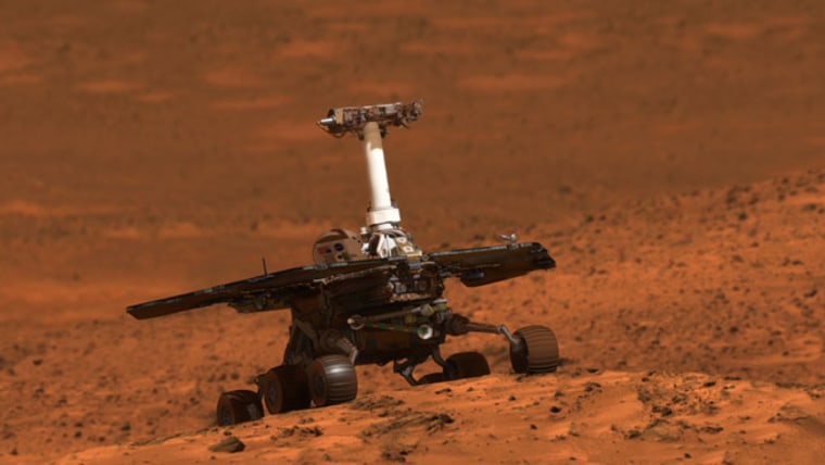 An artist's depiction of NASA's Mars Exploration Rover Opportunity